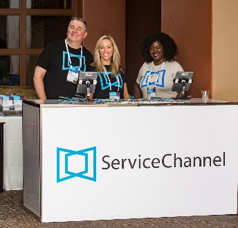 ServiceChannel employees greeting customers